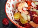 Salade fraîcheur framboises et haricots blancs