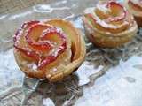 Mini Roses feuilletées aux pommes et noisettes