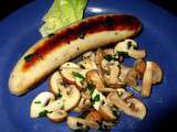 Boudin blanc poêlé aux Champignons