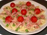 Farfalles aux Tomates Cerises et Lardons