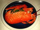 Homard cuit au court-bouillon