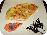 Omelette aux Crevettes roses