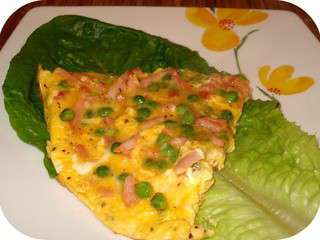 Omelette aux Petits Pois et Lardons