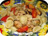 Orecchiette, Haricots, Tomates et Moules