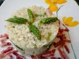 Risotto aux Asperges sauvages et Lardons