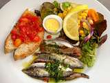 Salade et Anchois de Collioure