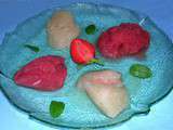 Sorbets  Fraise , Rhubarbe