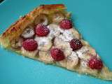 Tarte fine aux Bananes et Framboises