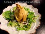 Aumoniere de crêpes poires et chevre