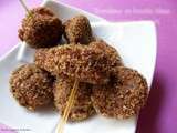 Bouchées au boudin blanc en panure de noix