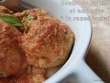 Boulettes de thon et amandes a la sauce tomate