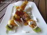 Brochette aux fruits poeles