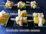 Brochette crevette ananas