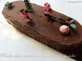 Buche choco marron croquant de chocolat