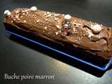 Bûche poire marron