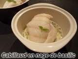 Cabillaud en nage de basilic