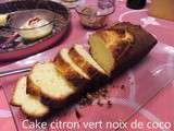 Cake citron vert noix de coco