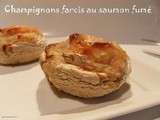 Champignons farcis au saumon fume