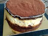 Cheesecake marbré au chocolat