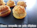 Choux craquelin au pain d'epices