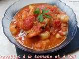 Crevettes a la tomate et a l'ail