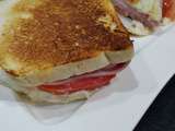 Croque jambon mozza tomate