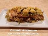 Crumble de saumon su un lit de chou blanc