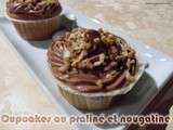 Cupcakes au praliné et nougatine