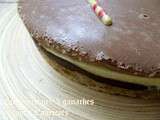 Entremet aux 3 ganaches et confit d'abricots