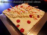 Entremet chocolat praline citron