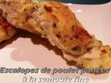 Escalopes de poulet panees a la semoule fine