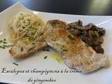 Escalopes et champignons a la crème ... de gingembre