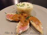 Filets de rouget sauce crevettes