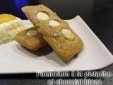 Financiers a la pistache et chocolat blanc