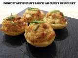 Fonds d'artichauts farcis au curry de poulet