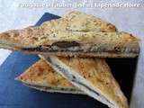 Fougasse a l'aubergine et tapenade noire