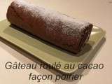 Gâteau roulé au cacao façon poirier