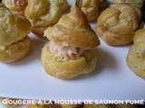 Gougère a la mousse de saumon fumé