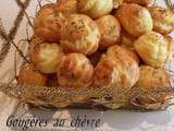 Gougères au chèvre basilic et thym