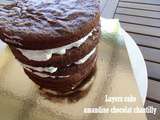 Layers cake amandine chocolat chantilly