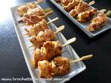 Mini brochette de poulet mariné