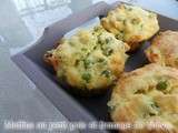 Muffins aux petits pois et fromage de chevre