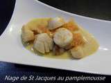 Nage de st jacques au pamplemousse