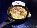 Omelette flambée aux pommes