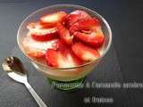 Panacotta a l'amande amere et fraises