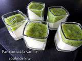 Panacotta aux zestes de citron coulis de kiwi