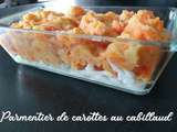 Parmentier de carottes au cabillaud