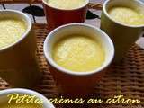 Petites crèmes au citron