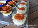 Petits flans au parmesan sauce tomate