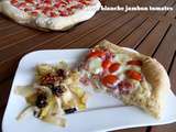 Pizza blanche jambon tomates